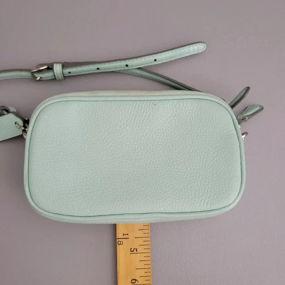 Coach Jes Tiffany Blue crossbody Double Zip Mini